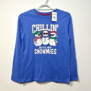 🟠5/$25 NEW George Chillin’ With My Snowmies Long Sleeve Shirt (size L & XL)